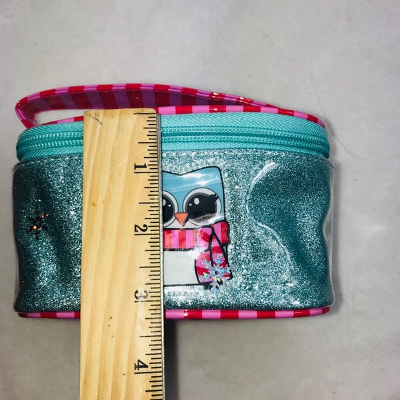 NWT Claire’s Owl Glitter Accessories Bag - Picture 6 of 7